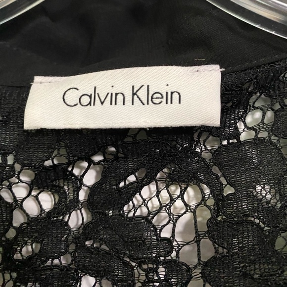 Calvin Klein Lace Sheer Collared Blouse - Picture 4 of 4